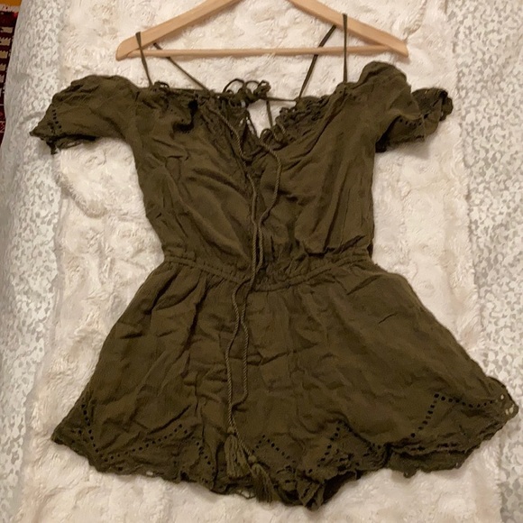 Free People Pants - Free People Olive Romper
